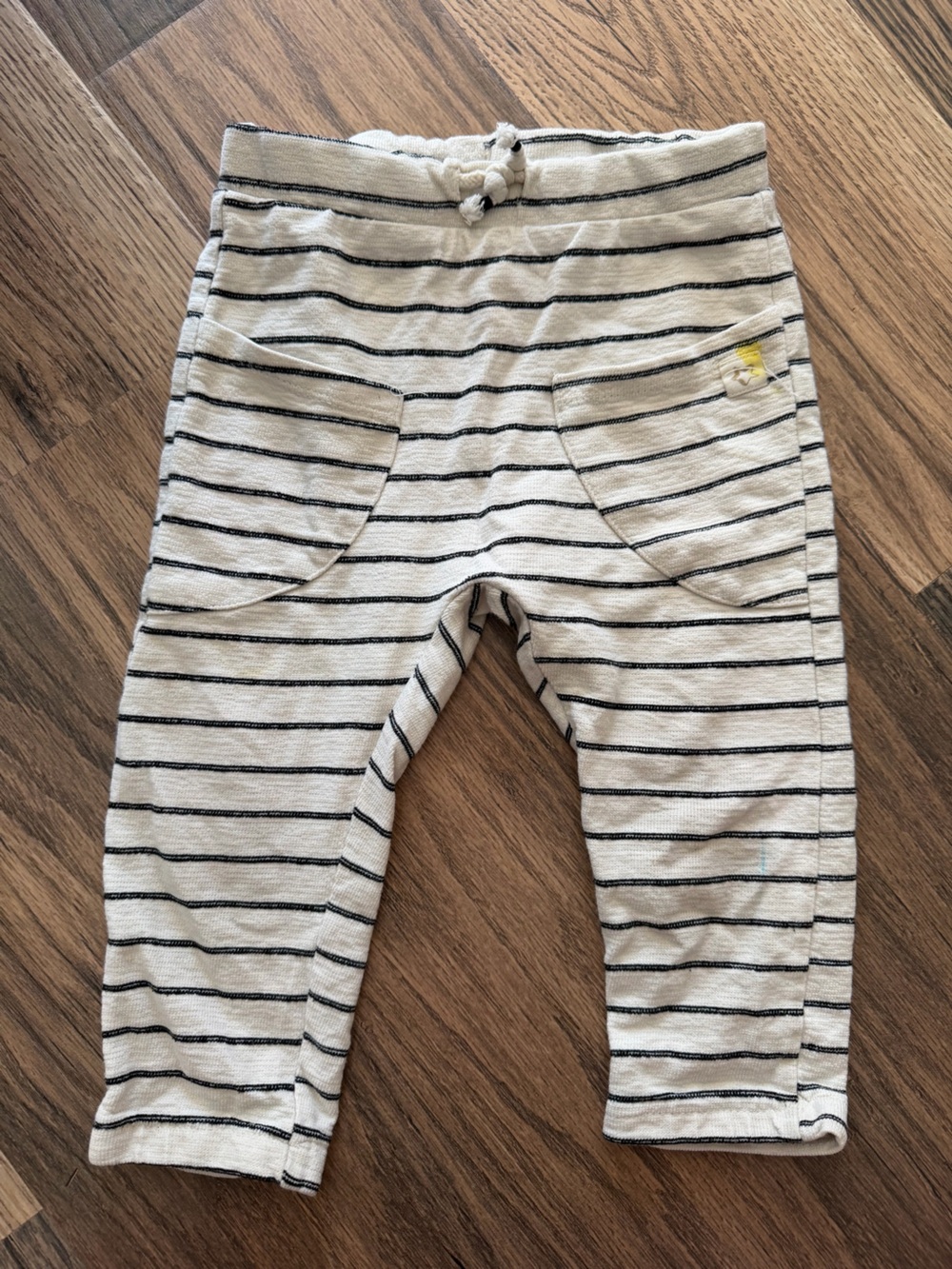 Zara Striped Cream Kids Casual Pants